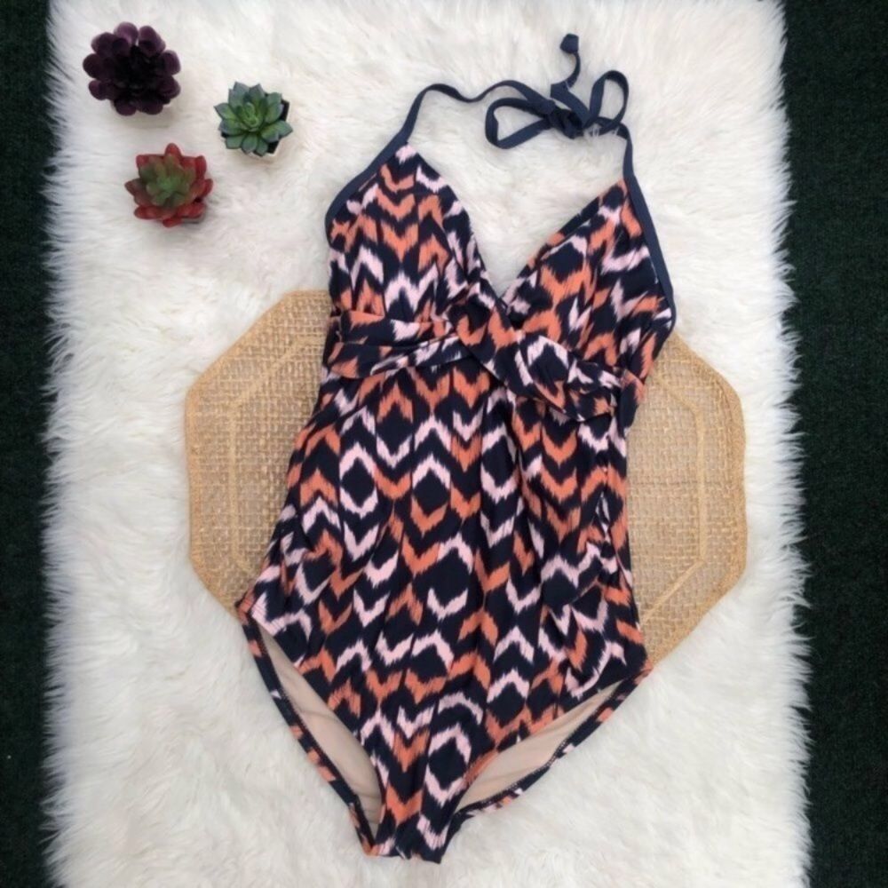 Liz Lange Chevron Maternity Swimsuit